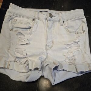 Aeropostale distressed jean shorts light blue in a misses size 4 VGUC